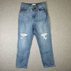 Madewell mom Jean women’s size 27 distressed light wash